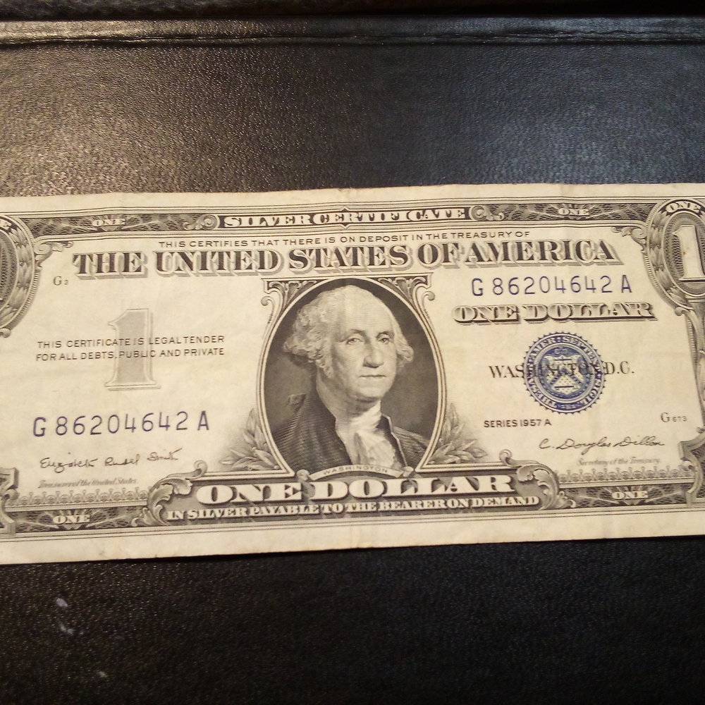 1957 A $1 Dollar Bill SILVER CERTIFICATE, BLUE SEAL IN EXCELLENT Condition